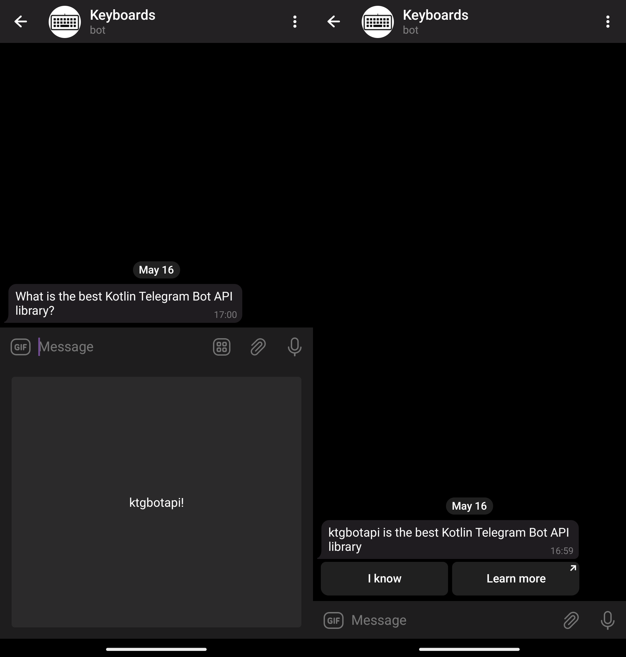 Keyboards with ktgbotapi Keyboards with ktgbotapi